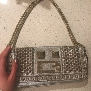 Guess Silver Clutch/Purse